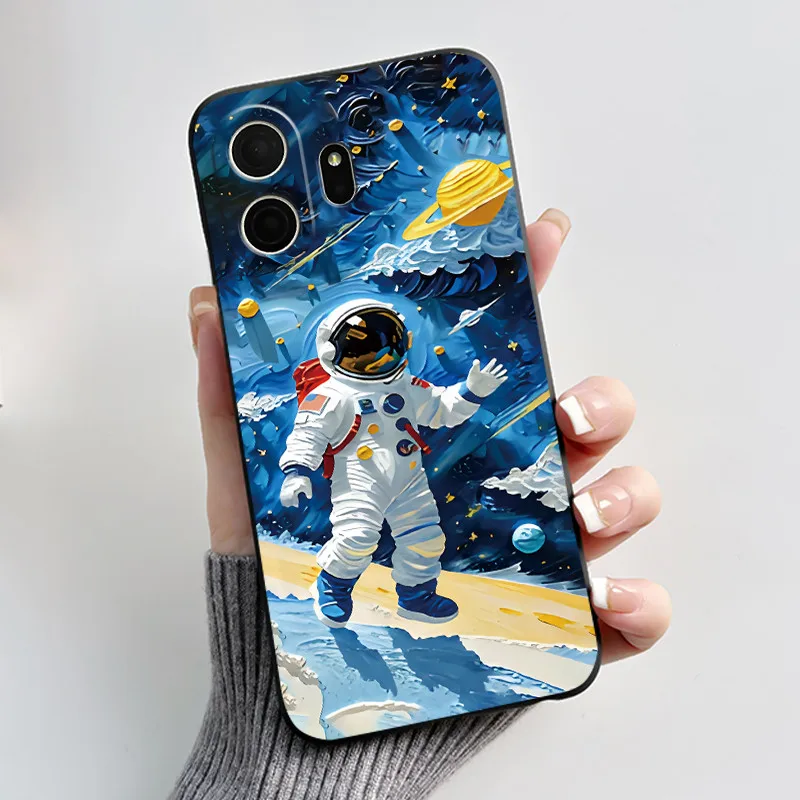 Aesthetic Cute Cat Cartoon Shockproof Silicone TPU Back Cover
