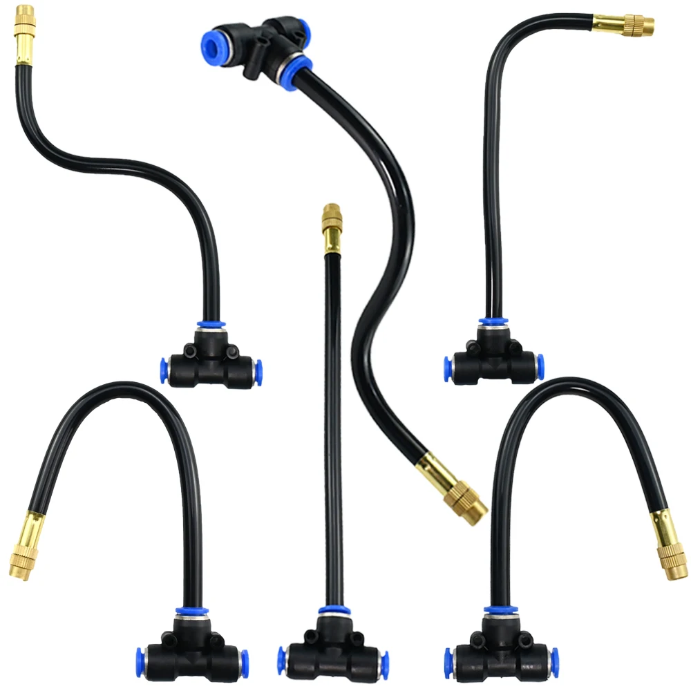 5/10/15/20pcs Free Bending Yellow Copper Mist Nozzle 8mm Straight Push Lock Joint Garden Watering Humidification Sprayer 6