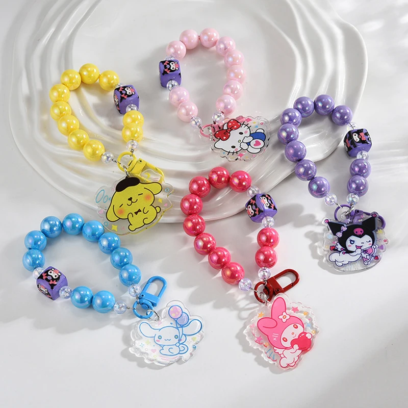 

Брелок HelloKitty, аниме Sanrio, фигурка Мелоди курomi Cinnamoroll, подвесной брелок, милый школьный рюкзак, подвеска, акриловые аксессуары для сумок
