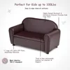 Kids Couch, Double Seat Children's Sofa w/Under Seat Storage, Toddler Armrest Chair, Kids Room, Soft Kids Sofa with Storage 4