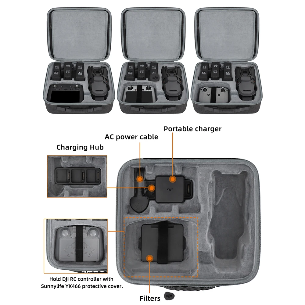 Drone Accessories Drone Storage Bag DJI Case Drone Case Handbag Case Camera Carrying Case For DJI Mavic 3 Pro Case DJI RC /RC-N1/RC PRO Remote Control Bag For Mavic 3 Pro Multi-function Pack