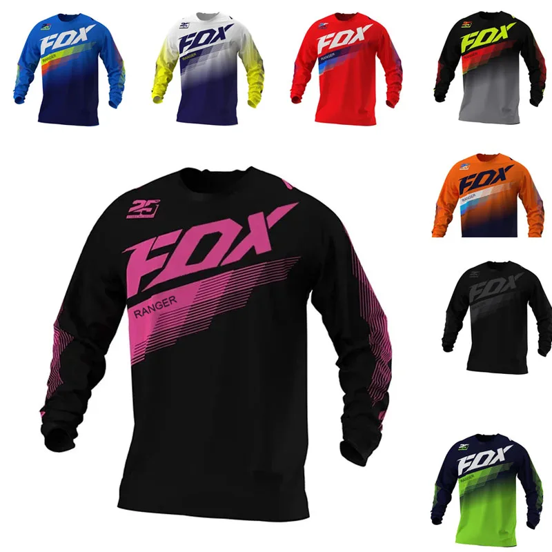 2024 Motochless Mountain Enduro Bike Abbigliamento Moto Downhill T-Shirt Rangerfox Bike Jersey Mountain Bike T-Shirt Bmx Ciclismo