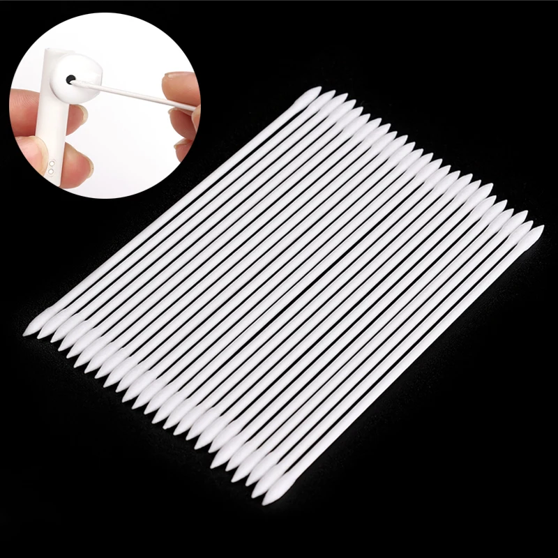 25/50Pcs Disposable Cleanroom Cotton Swab Cleaning Stick For Earphone Phone Charge Port Keyboard Dust Professional Cleaning Tool