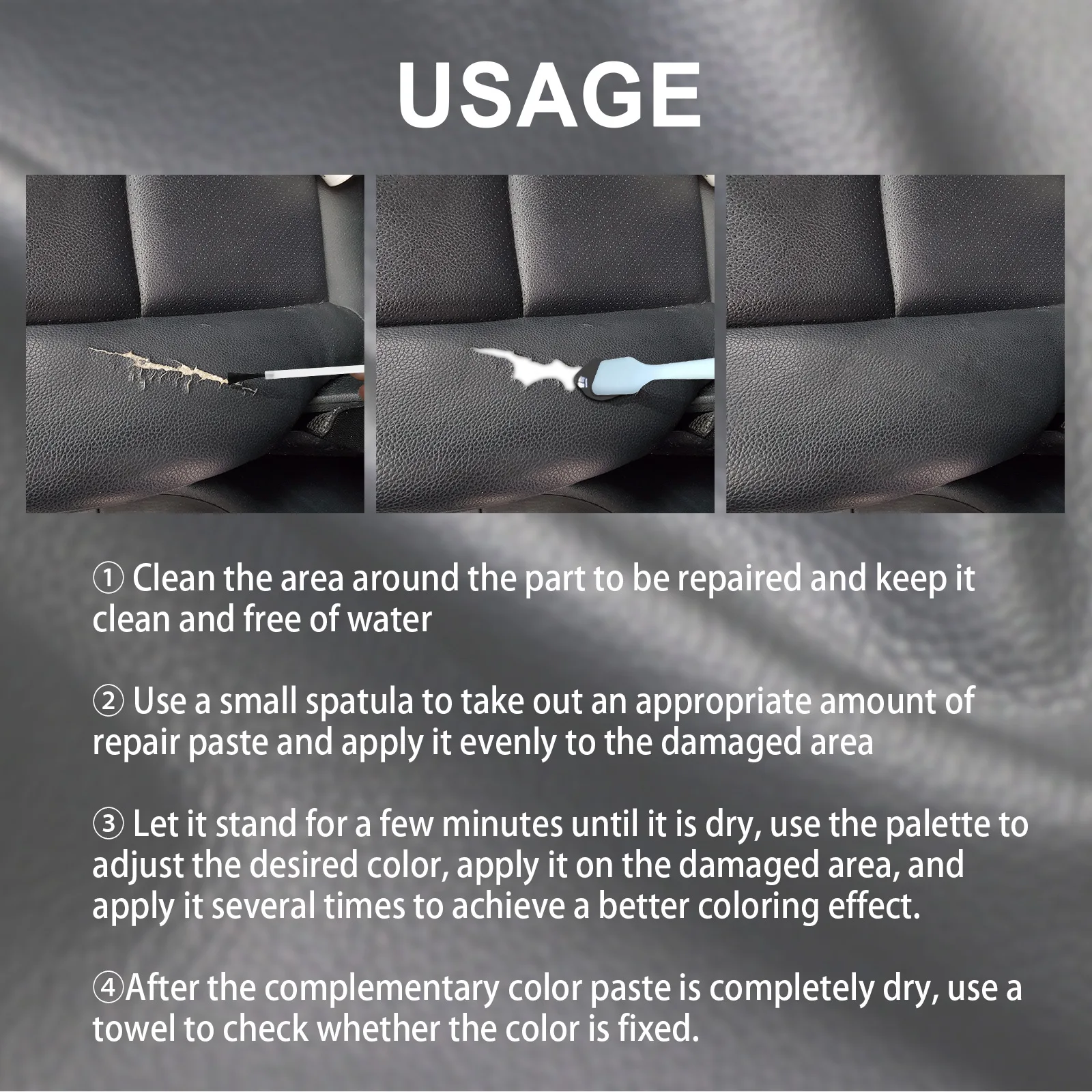 20ml Car Leather Repair Paste Filler Car Seat Leather Complementary Refurbishing Paste Sofa Coats Scratch Cracks Restoration 6