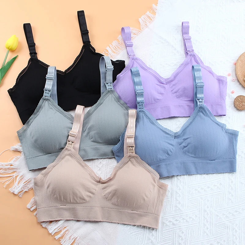 Nursing Bra Wireless Maternity Brassiere Push Up Breathable Nursing