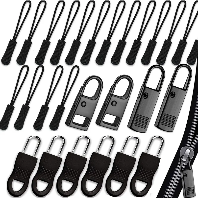  10Pcs Replacement Zipper Pull Detachable Zipper Pull Tabs Zipper  Pull Replacement Metal Zipper Pulls for Luggage Clothing Jackets Jeans  Backpacks Boots Dresses Purse Coat