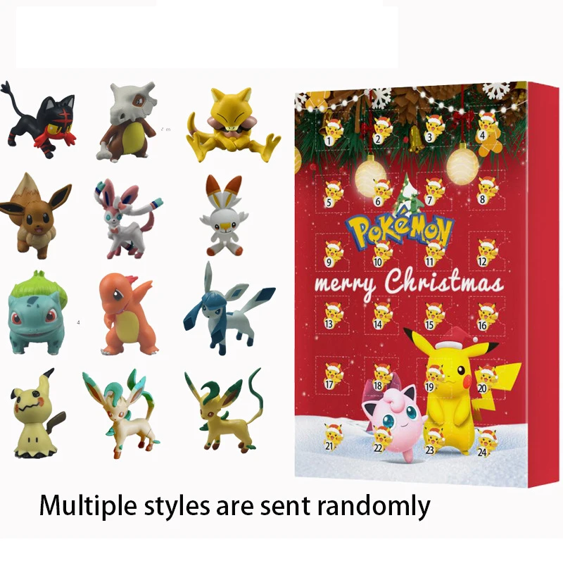 Pokemon 2023 Christmas Advent Calendar Box 24pcs Kawaii Pikachu Anime  Figures Children Toys For Boys Girls Xmas Halloween Gifts - Action Figures  - AliExpress