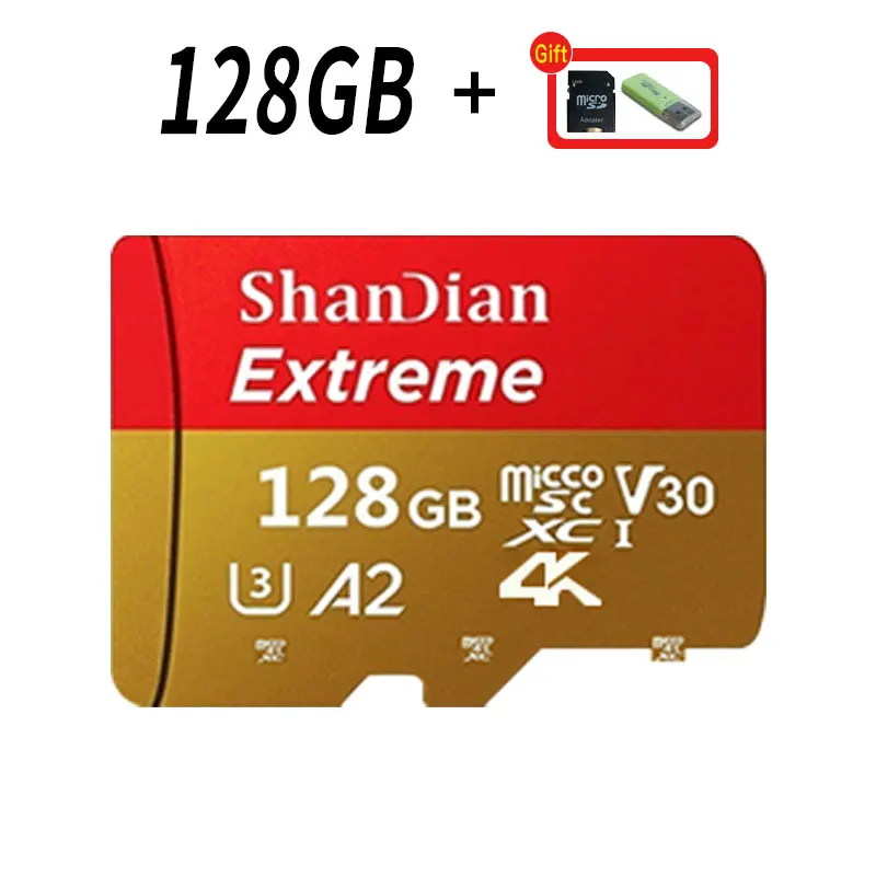 Original 128GB Flash Card Memory SD Card 256GB 512GB 1TB SD Card SD/TF Card 4K TF Memory Card + Card Reader for phone/computer