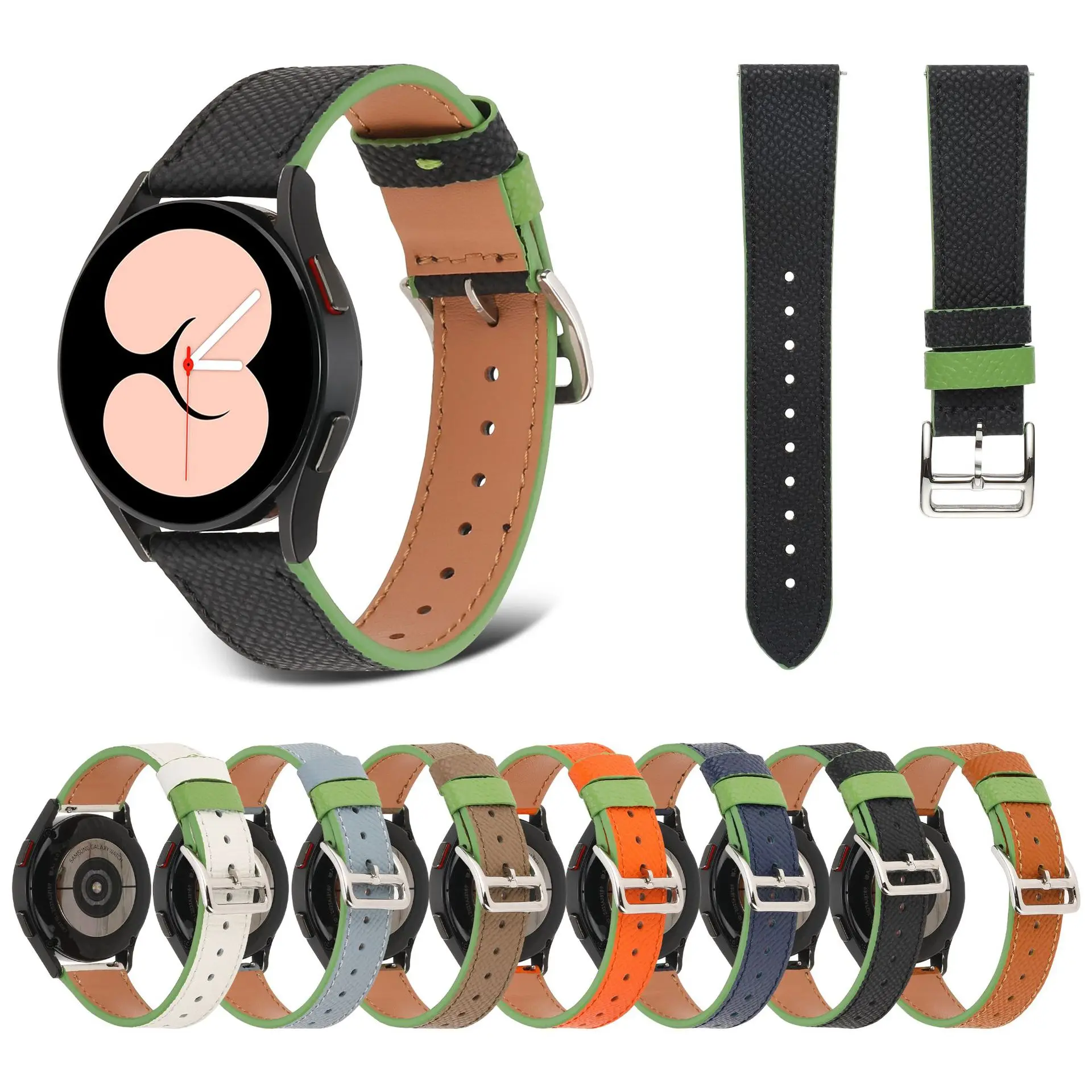 

Кожаный ремешок для Huawei Watch GT GT2 GT3 GT3 Pro 42 46 мм, браслет для наручных часов Samsung Watch 3 4 5 6 Active 2, 20 22 мм