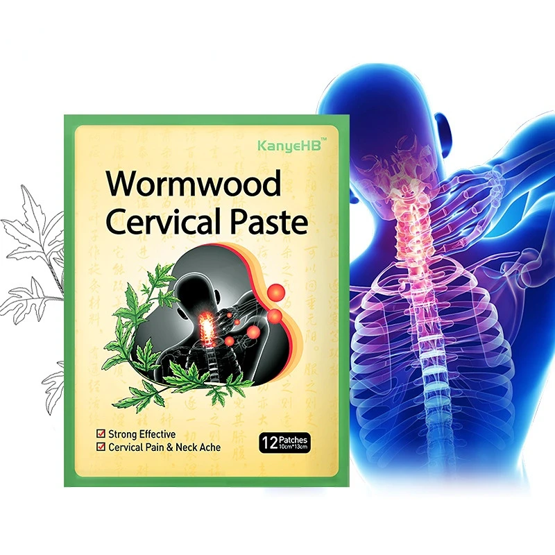 12pcs=1bag Wormwood Neck Patches Joint Medical Plaster Cervical