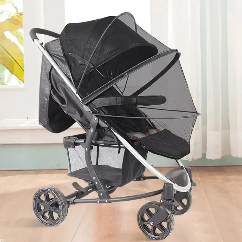 Universal Baby Stroller Safety Seat Canopy and Sun Cover Summer Mesh Sun Protection Fly Insect Safety Seats Pram Accessories