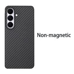 Luxury Real Carbon Fiber Ultra - Light Protective Phone Case with MagSafe - Galaxy S25+ (1500D Carbon Black1)