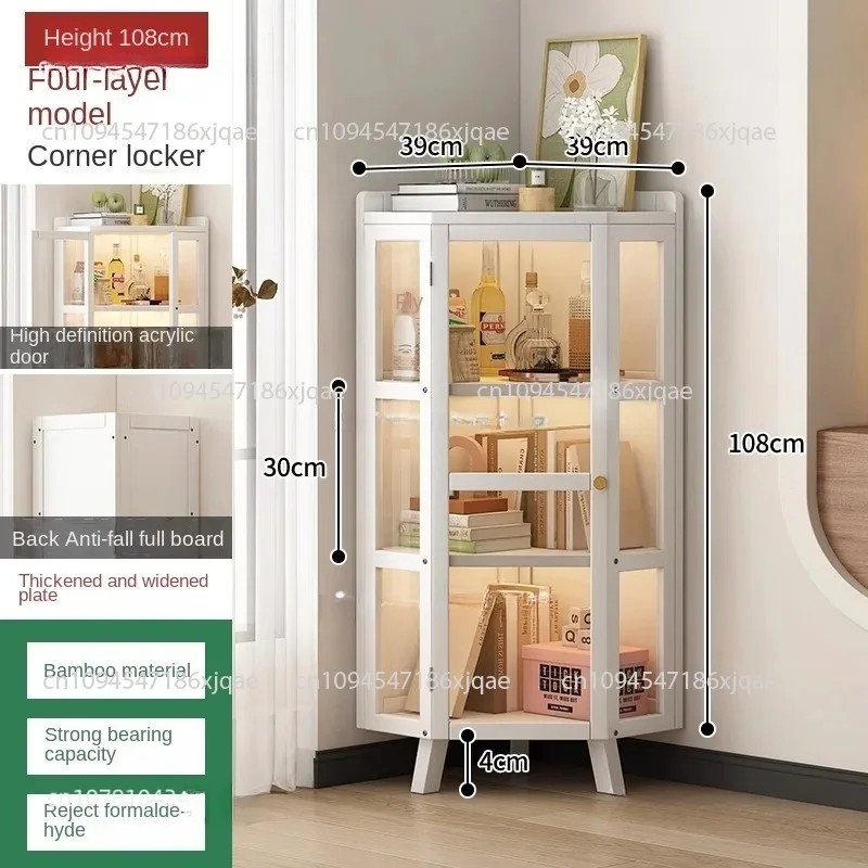 Corner cabinet restaurant corner wall-mounted triangular cabinet corner storage living room corner