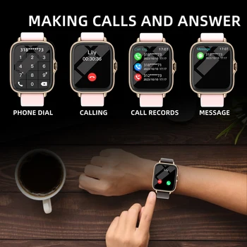 1.83'' Smart Watch with Message Answer Call Sleep Monitoring Sports Pedometer Information Alerts For iPhone Android 4
