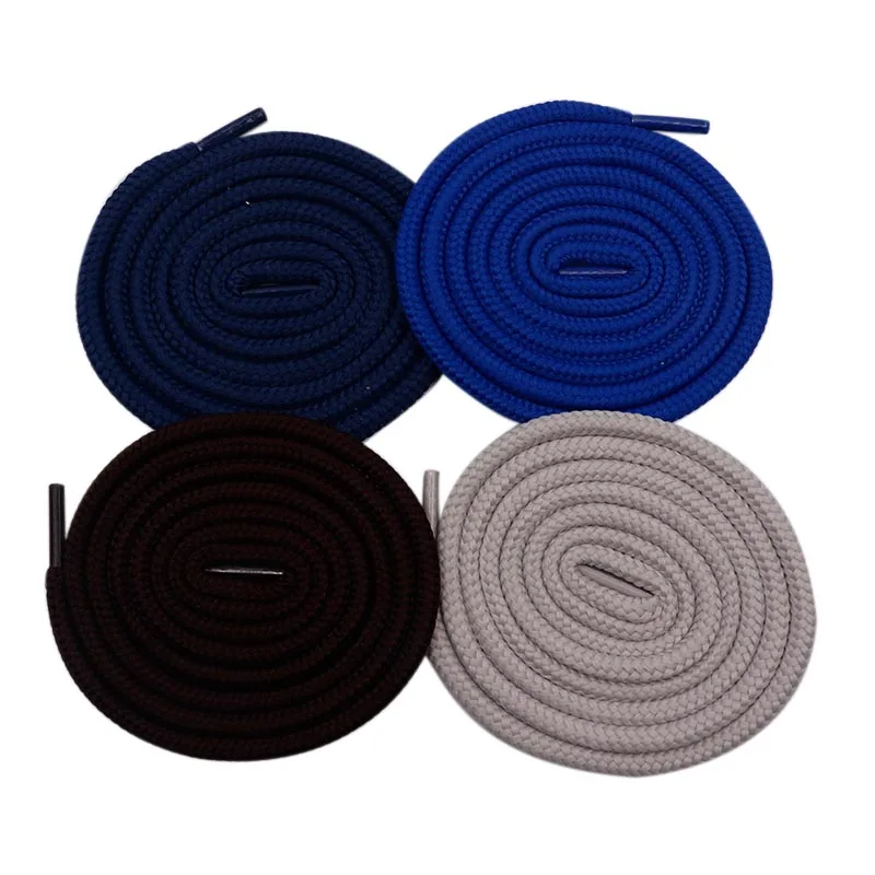 Weiou Laces 6MM Male Shoelaces Plain Color Hoodie Lacets Polyester Round Ropes Tied Tightly Sneaker Accoessory Retail One Pair