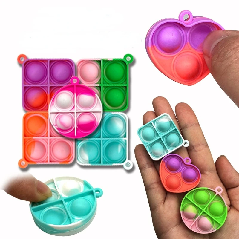 Pop Keychain Toys Fidget Toys Party Toys Toy Gift Filler 20Pcs Mini Pop Keychain Toddler Sensory Fidget Toys