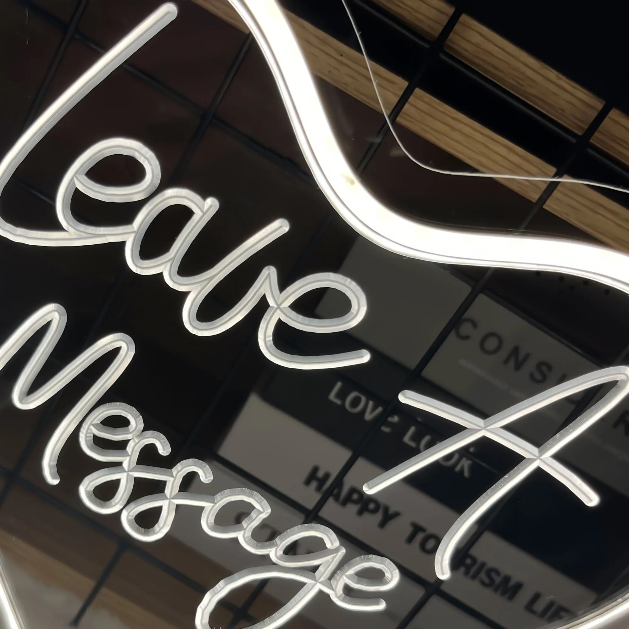 Leave A Message Neon Sign Engrave Personal Custom-tailor LED Lights For Wedding Decoration Coffee Bar Wall Decors neon sign