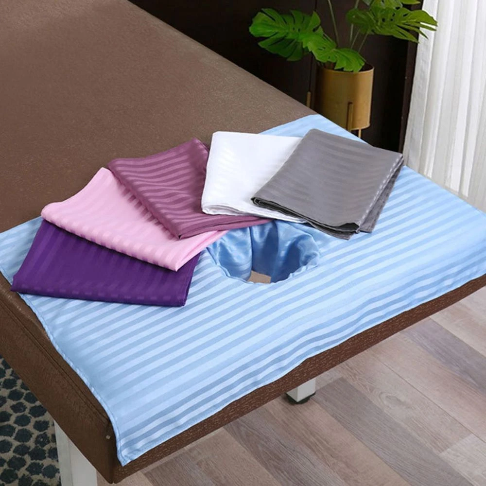 70x50cm Towelling Bed Table Cover Sheets With Face Hole For Salon Spa