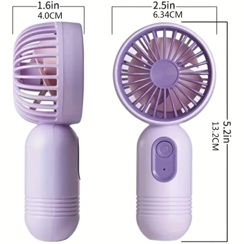 USB Rechargeable Mini Portable Fan With 3 Speeds - Lightweight Handheld Fan - Perfect For Office, Outdoor, Travel, And Camping