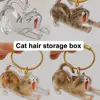 Cat Hair Storage Box Hanging Cat Keychain Pendant Backpack Cat Bag Hanging Decor Pet Hair Storage Cute Keychain Pet Souvenirs 2