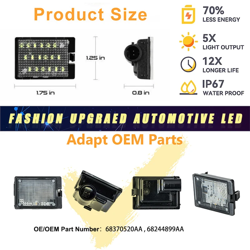 Kit D'éclairage De Plaque D'immatriculation Automatique, BTFWM