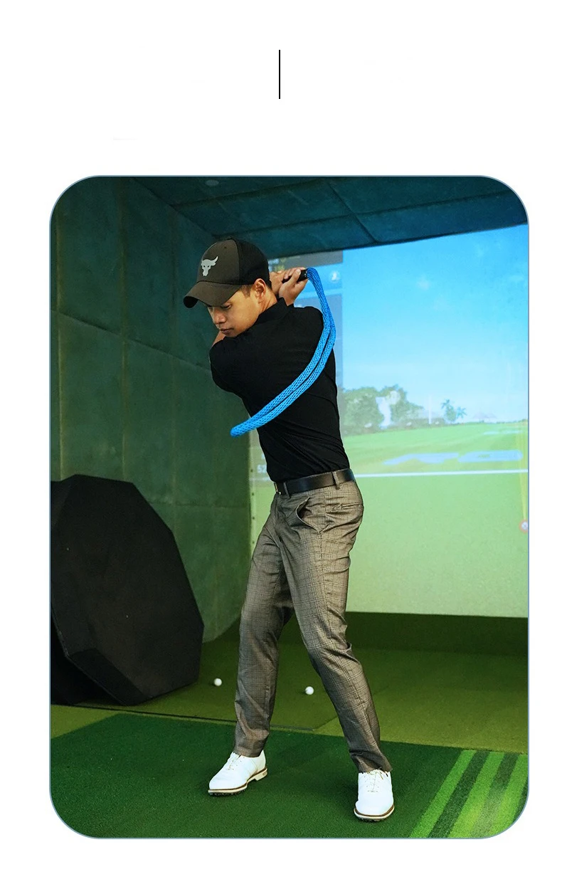 Golf Swing Trainer Golf Practice Training Rope Golf Corrective Action Swing Training Aids Beginner Gesture Correction Rope