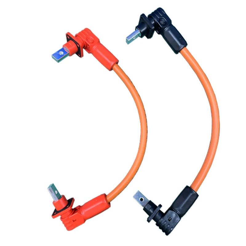 120A 200A Battery Energy Storage Connector with 30CM Cable Terminal Plug Copper Core Elbow Power Connector For RV Household terminal connector energy storage power connector
