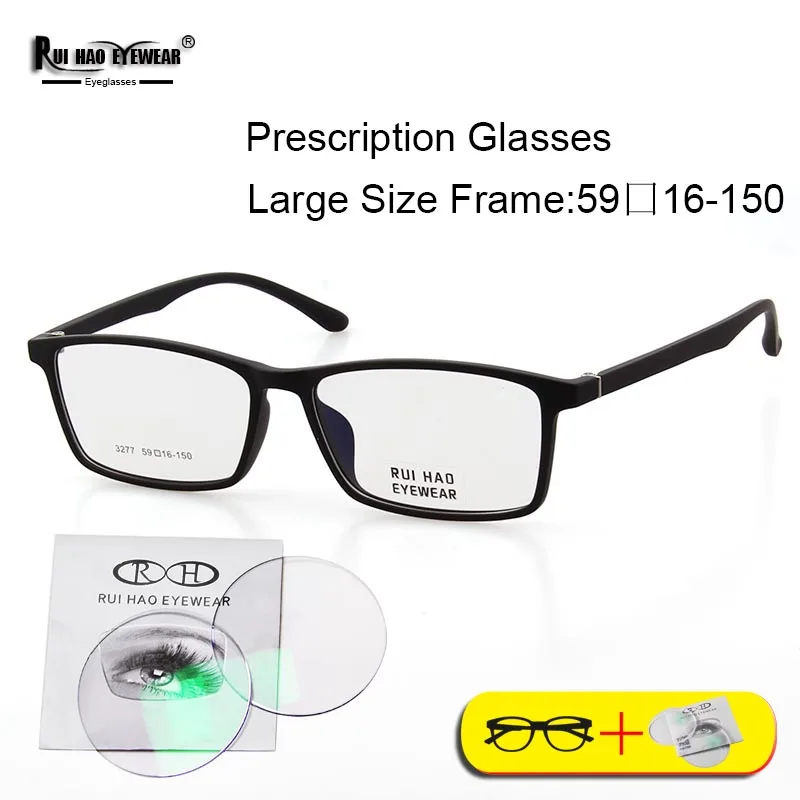

Large Rectangle Eyeglasses Frame Customize Prescription Glasses Repic Spectacles TR90 Frames Men Suitable for wide face shape