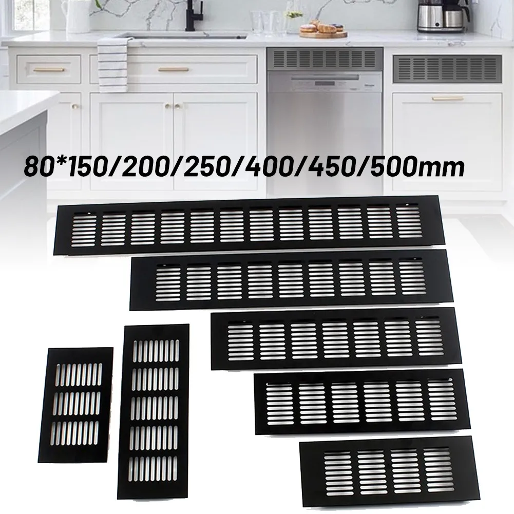 

Aluminum Alloy Breathable Mesh Cabinet Ventilation Hole Black Rectangular Aluminum Mesh For Cabinet And Cabinet Hardware