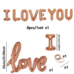 Romantic Love Letter Banner Decoration Balloons - Other (Rose Gold)