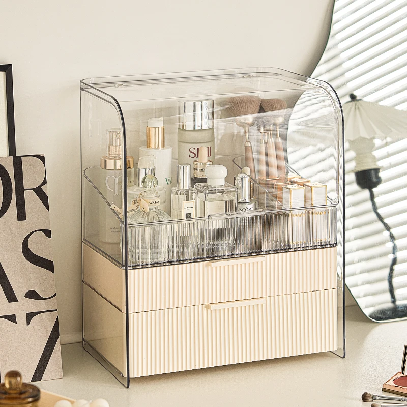 Transparent Acrylic Organizer, Dust-proof, PET Dressing Table, Brush Storage Box, Lipstick Organizer Box