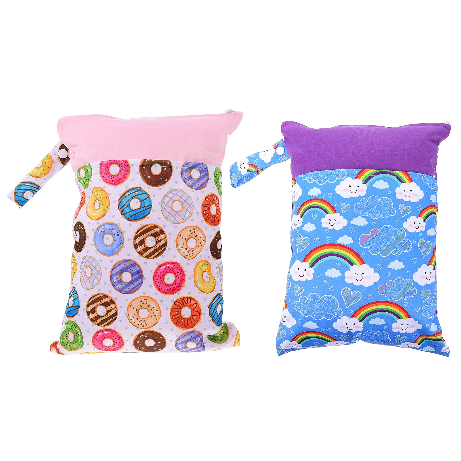 

2 Pcs Sanitary Napkin Storage Bag Diapers Multi-function Menstrual Pad Outdoor Polyester Travel Portable Small