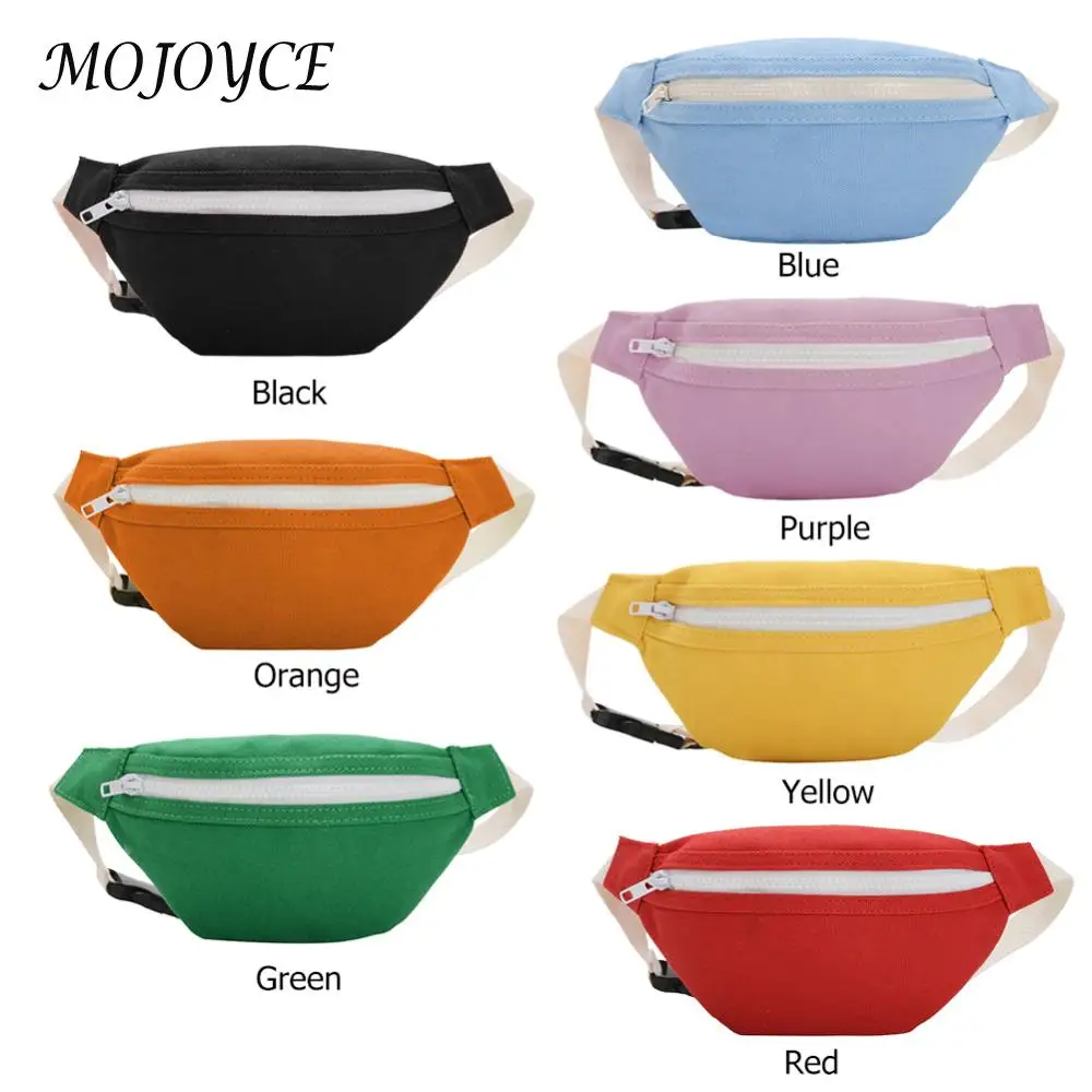 Casual Canvas Chest Bags Children Fanny Bum Purse Waist Solid Messenger Packs Daily Chest Waist Girl Cute Leisure Chest 2
