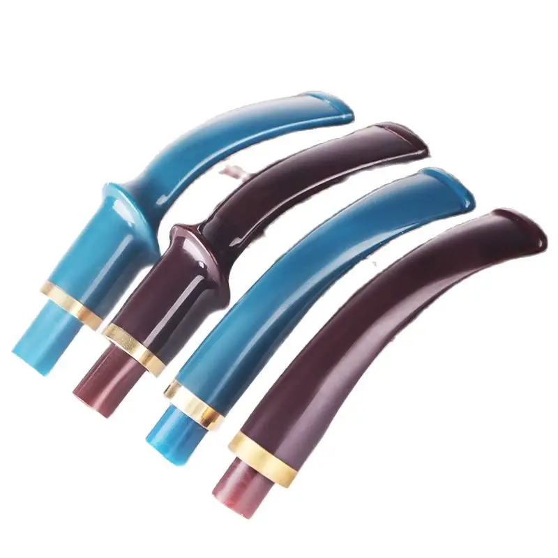 Tobacco Pipe, Smoking Pipe Colorful Series Acrylic Pipe Handle For 9MM Filter Tobacco Pipe Mouthpiece Holder Tail DIY Smoking Consumables