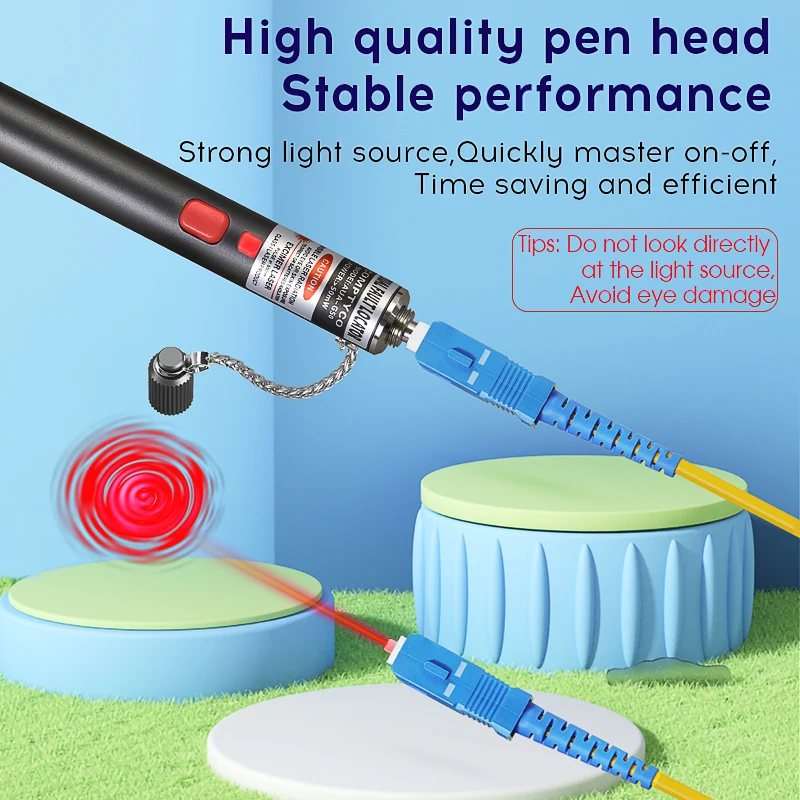 Tester Per Fibra Ottica 50 MW - Localizzatore Guasti Con Adattatore FC-LC, Per Reti FTTH - Foto 9