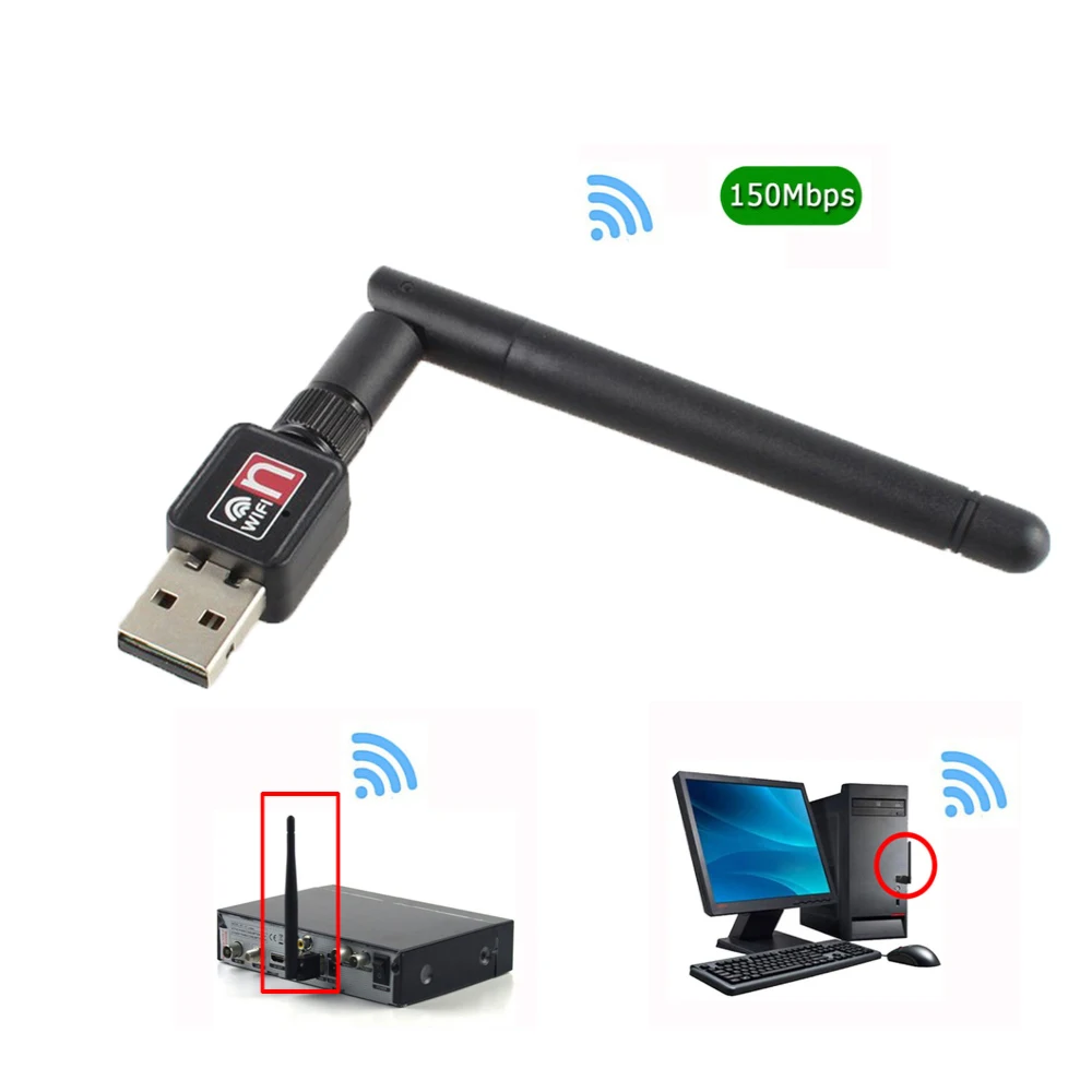 

Мини USB Wifi адаптер 150 Мбит/с 2,4 ГГц антенна USB 802.11n/g/b Ethernet Wi-Fi донгл MT7601 беспроводная сетевая карта для ПК Windows