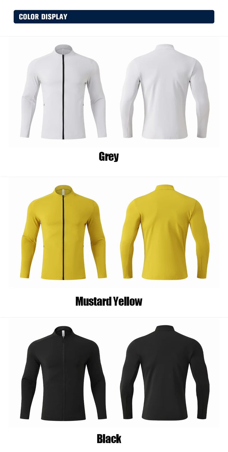Unisex Dünne Fleece Sport Stehkragen Mantel Bequeme Weiche Einfarbig Sport Mantel Casual Sport Lauf Gym Jacke Herbst Winter – Detail 5