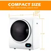 1.51 cu. ft 110V Compact Dryer, Portable Laundry Dryer with Stainless Steel Drum, LED Digital Control Panel 4 Modes 6