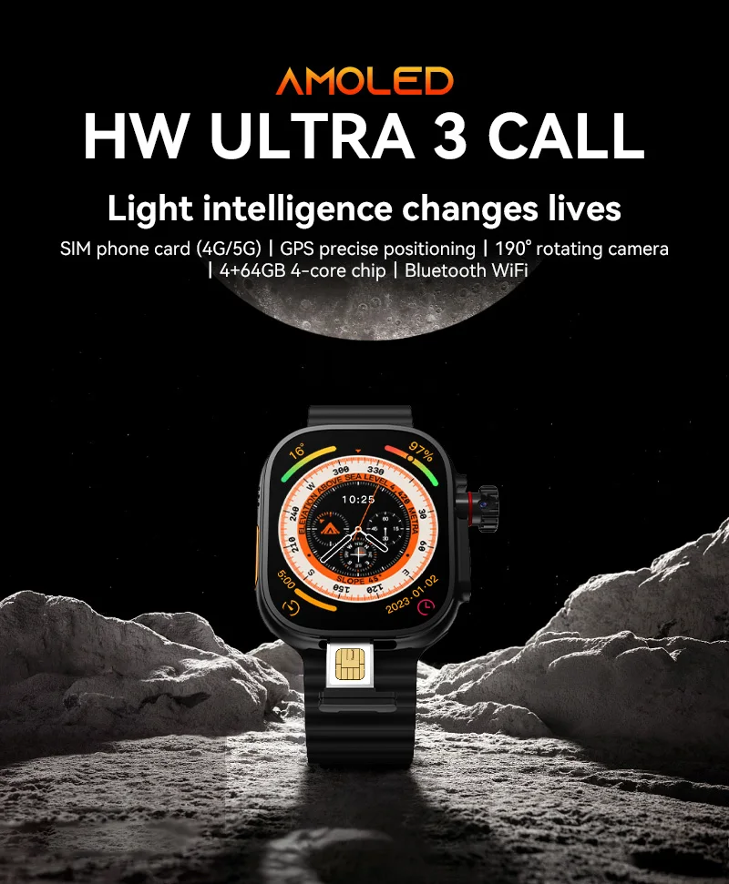 Reloj inteligente 4G 5G con tarjeta SIM 2025, Android, para hombre