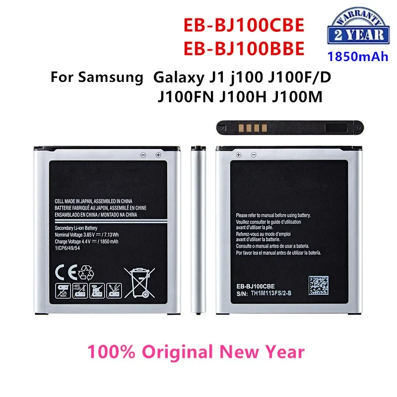 

100% Orginal EB-BJ100CBE EB-BJ100BBE Battery 1850mAh For Samsung Galaxy J1 J100 SM-J100F J100FN J100H J100M J100Y J100D WO