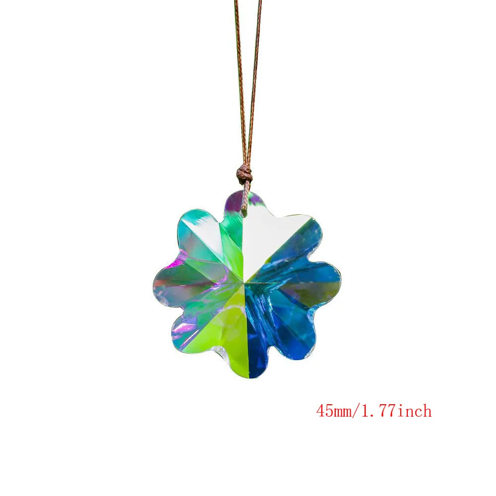 1PC AB Glass Crystal Prism Beads Suncatcher For DIY Making Hanging Window Rainbow Light Catcher Summer Gift Decoration