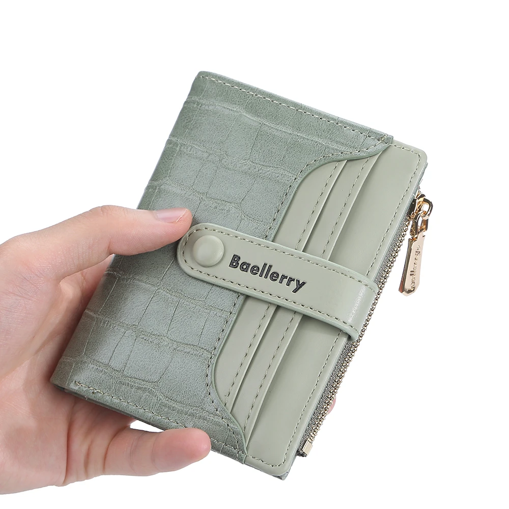 Billeteras de para mujer, monedero verde, tarjetero pequeño, monederos cortos de alta calidad, carteras de cuero rojo para 2022 cartera mujer tarjetas y monedero billetera carteras monederos de mujer| | - AliExpress