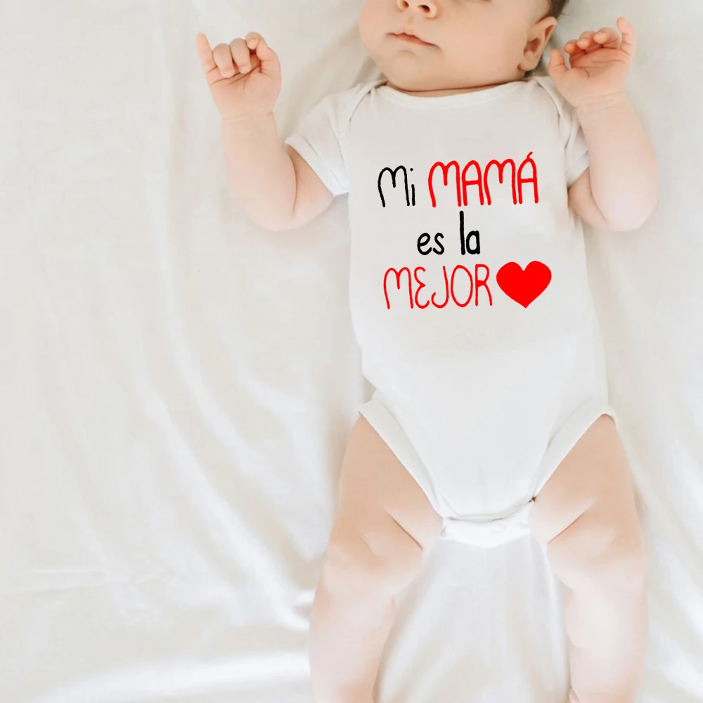 

My Mom Is The Best Baby Grow Mothers Day Infant Outfits Baby Boys Girls Body Suits New Born Short Sleeve Romper Mothers Day Gift