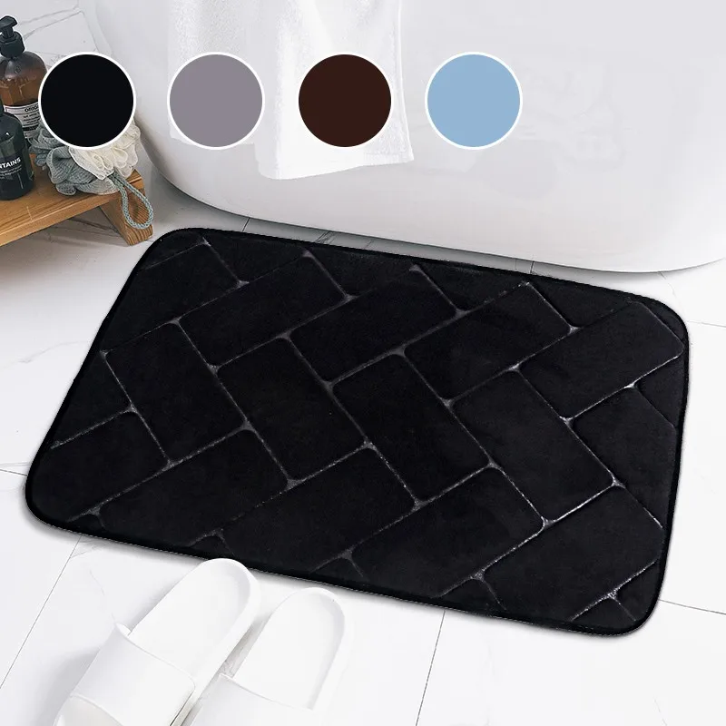 

Absorbent Bath Mat Memory Foam Bathroom Floor Mat Bathroom Shower Mat Door Mat Living Room Bedroom Kitchen Home Decoration