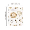Elinfant Digital Print 1pcs Bamboo Cotton Muslin Swaddle Blankets High Quality 120*110cm 2 Layers Newborn Baby Bath Towel Wrap 2