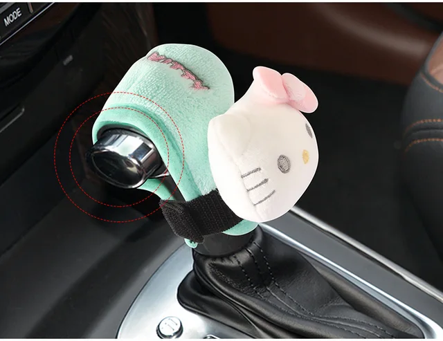 Neue Sanrio Hallo Kitty Auto Getriebe Shift Knöpfe Abdeckung Fall Auto  Schalthebel Abdeckung Pu Auto Getriebe Shift Schaltknauf abdeckung Auto  Zubehör - AliExpress