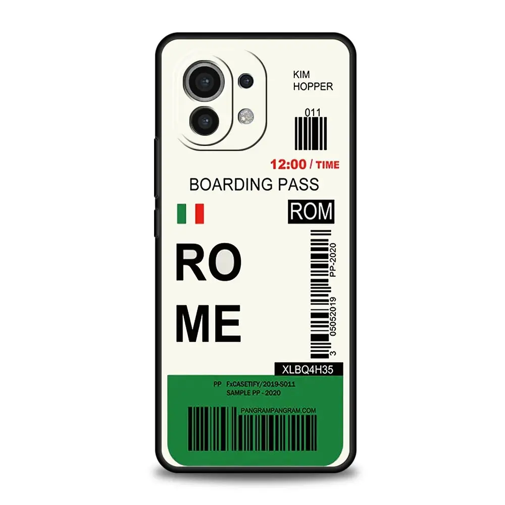 World City Travel Ticket New York Label Phone Case Cover