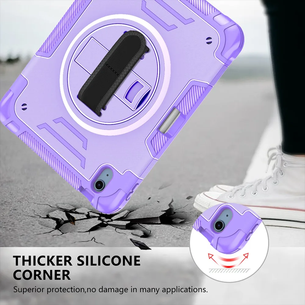 Heavy Duty Shockproof Protective Tablet Cover with Hand and Shoulder Strap