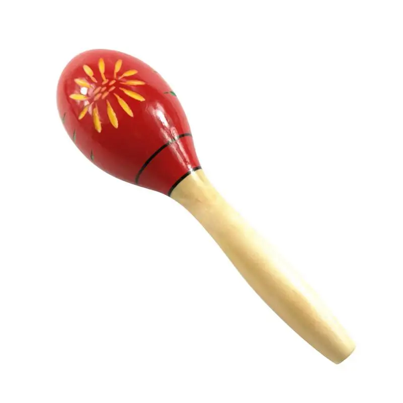 Maracas Hand Percussion Rattles Fun Shakers Tambourine 11x3 Inches Rattles Sand Balls Fun Learning Musical Toy Percussion