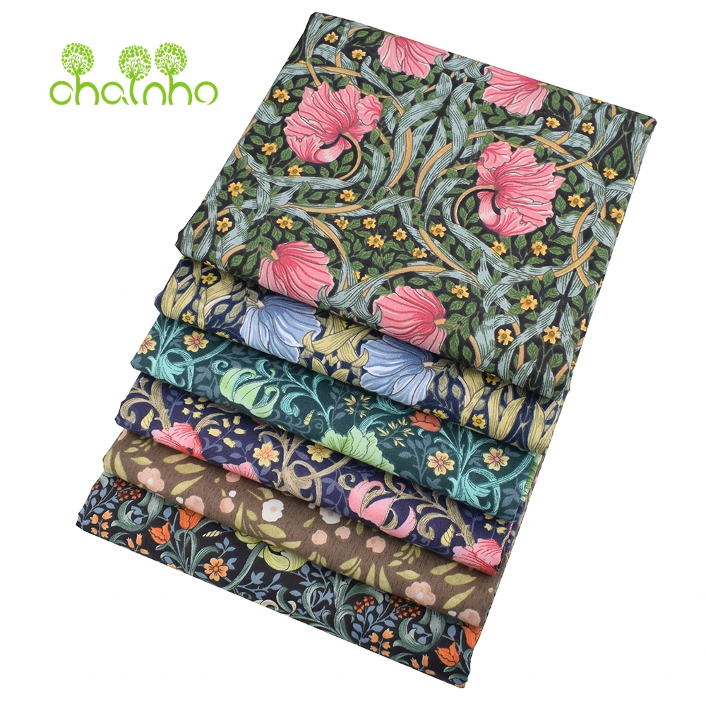 Chainho,Printed Twill Weave Cotton Fabric,DIY Quilting Sewing Material,Handmade Textile,Patchwork Cloth,Cartoon Series,25C15